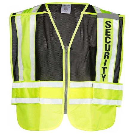 Kishigo M-XL, Lime, ANSI Compliant, 200 Series Public Safety Vest Security 8055BZ-M-XL